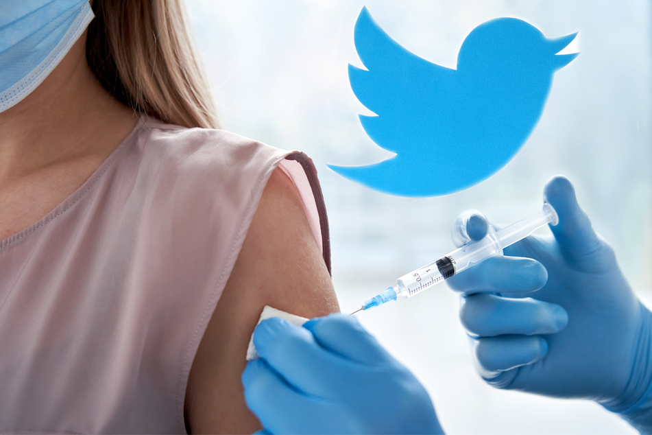 Twitter is launching a strike system to target misinformation about coronavirus vaccines (collage, stock images).