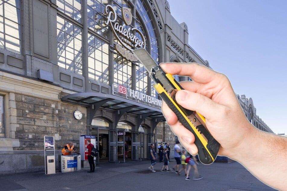 Dresden: Mann zieht Messer: Polizeikontrolle am Hauptbahnhof droht zu eskalieren