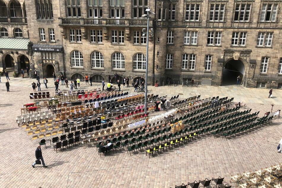 In Chemnitz sind mehr als 50 Gastronomen bei dem Protest dabei.