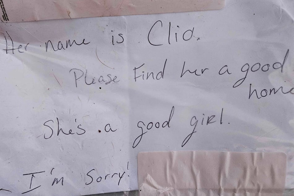 Diesen Zettel fanden ihre Retter bei Clio.