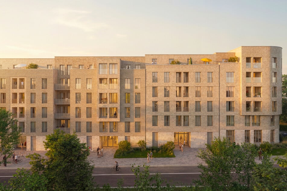 Der Wohncampus verbindet moderne Wohnungen mit Gemeinschaftsbereichen und schafft ein Umfeld, das städtisches Leben angenehm macht und Rückzugsorte bietet.