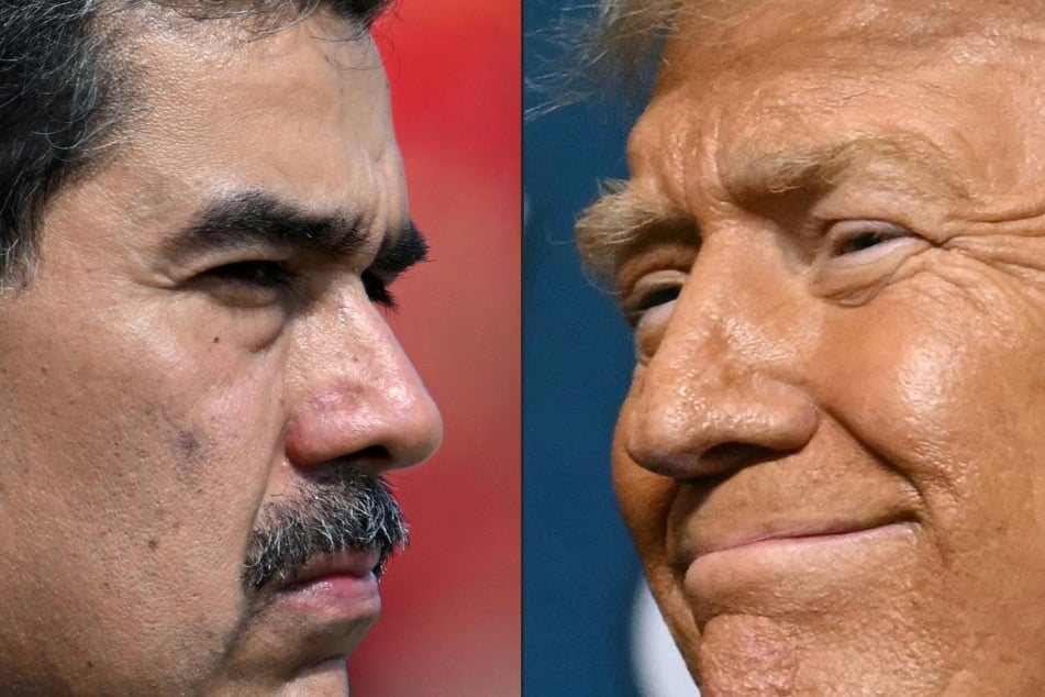 Donald Trump's administration is sending warships to the Venezuelan coast amid escalating attacks on President Nicolas Maduro (r.).