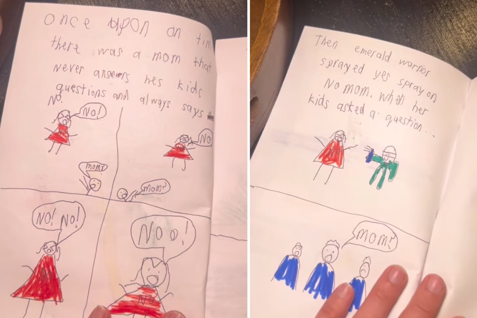 In der Geschichte wird die dreifache Mutter von einem Superhelden verzaubert und antwortet ab sofort nur noch mit "Ja" auf die Anfragen ihrer Kinder.