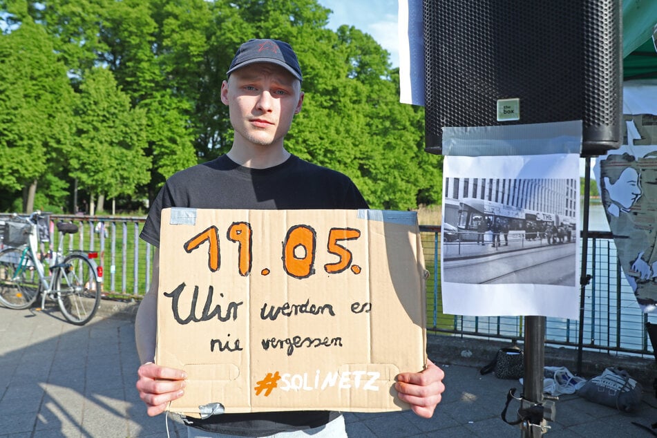 Unter dem Motto "Ihre Repressionen werfen uns nicht aus der Bahn" wurde in Leipzig zu einer Mahnwache aufgerufen.