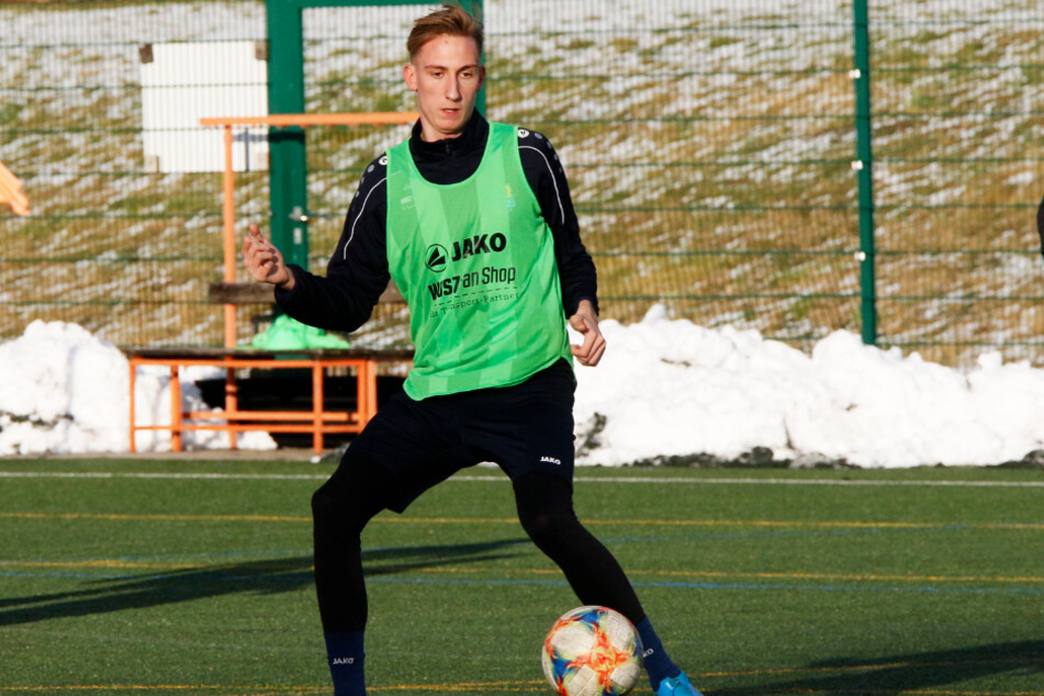 Florian Krebs beim Training der Himmelblauen.