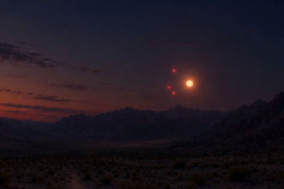 Dieses KI-Bild wurde anhand von Zeugenaussagen erstellt, die dem FBI im Oktober 2023 von mehreren leuchtenden Kugeln am Himmel berichtet hatten.