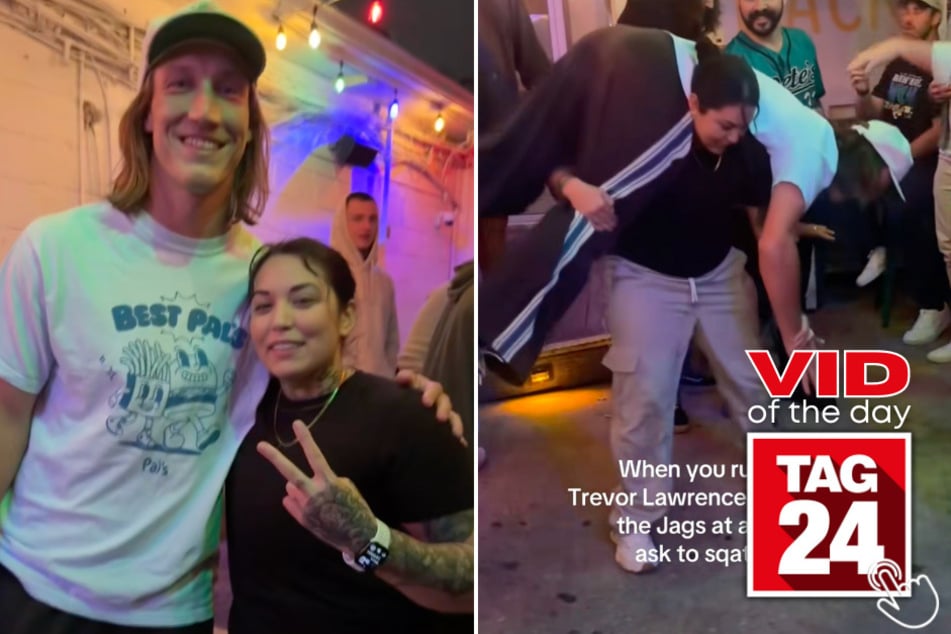 Jacksonville Jaguars quarterback Trevor Lawrence let a random woman at a bar squat him - and people can't get over it.