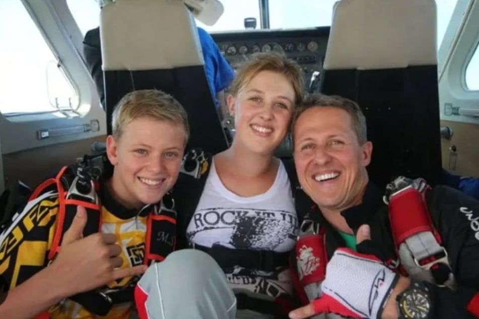 Hatten viel Spaß miteinander: Mick (26), Gina und Michael Schumacher (56).