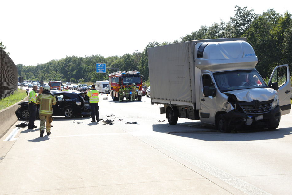 Gut zu sehen: Nach dem Unfall ging es auch für alle anderen nicht mehr weiter.
