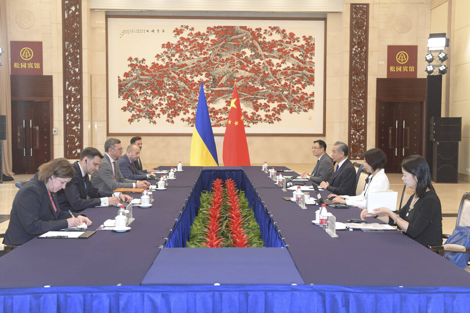 The Ukrainian official traveled to China for high-stakes talks with his counterpart, Wang Yi.