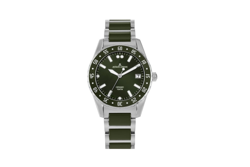 Die Jacques Lemans Herrenuhr 42-10C mit 10atm Wasserdichte.