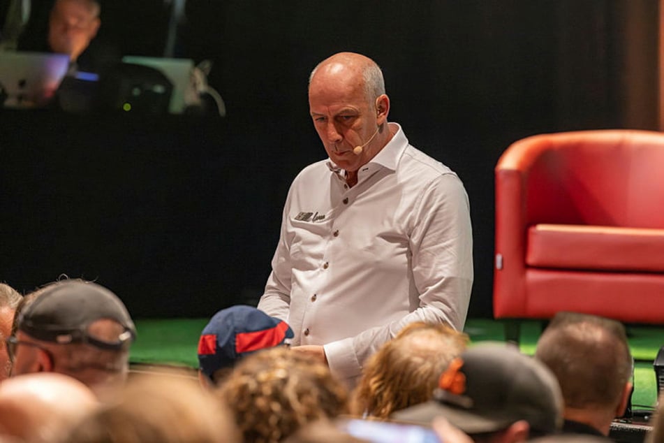 Mario Basler (55) beim "Doppelpass on Tour" in Leipzig.