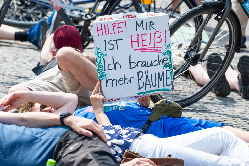 In Berlin nahmen 60 Menschen an einer Aktion teil, die Berlin mit mehr Bäumen wetterfester machen soll.