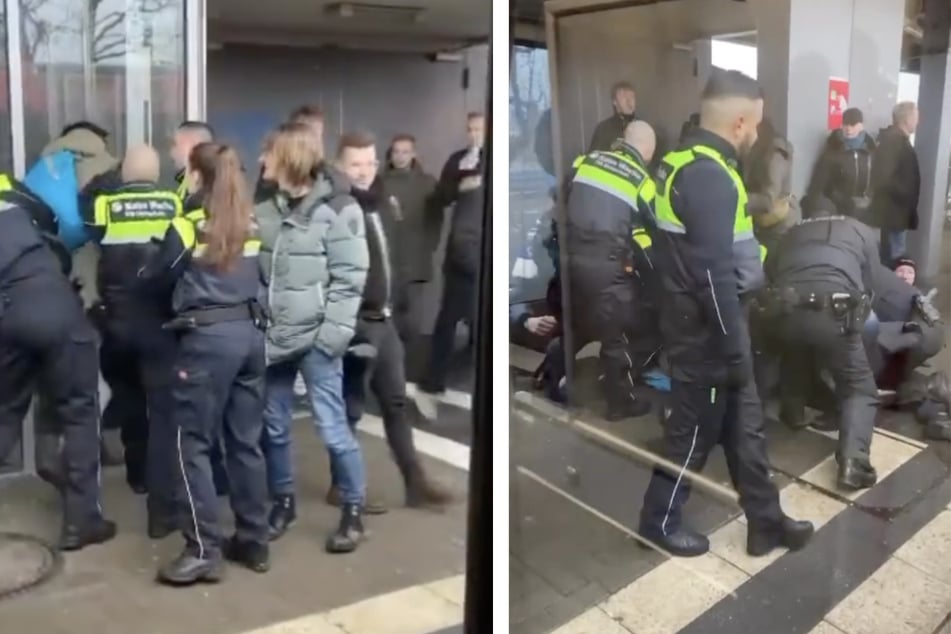 Ein Fahrgast filmte den Vorfall aus der S-Bahn heraus.