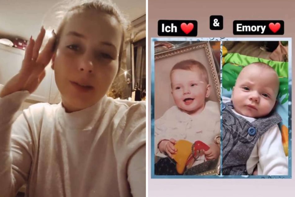 Sarafina Wollny (26) zeigte ihren Instagram-Fans anhand eines Fotos, wie ähnlich Söhnchen Emory seiner Mama sieht.
