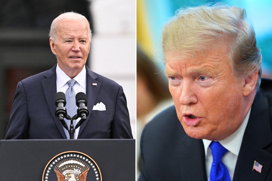 On Thursday, Donald Trump (r.) will hold a rally in New York, where he hopes to court Black and Hispanic Joe Biden voters in the deeply blue city.