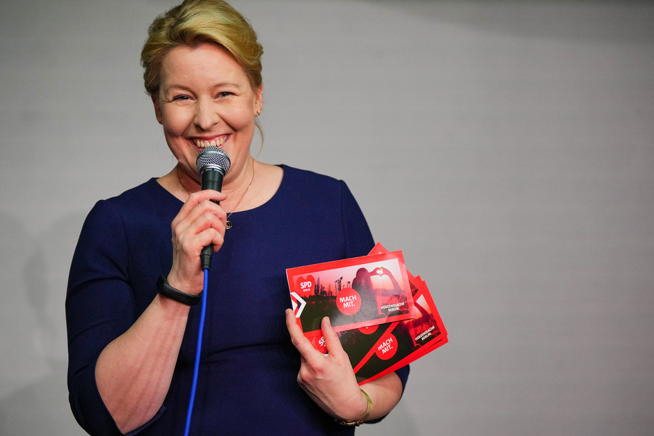 Franziska Giffey (45), Berliner SPD-Landesvorsitzende, sieht nach der Wahl Warnsignale für ihre Partei.