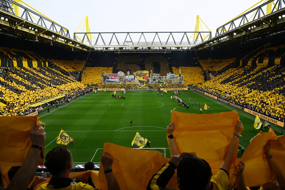 Das ganze Dortmunder Stadion war in schwarz-gelb getaucht.