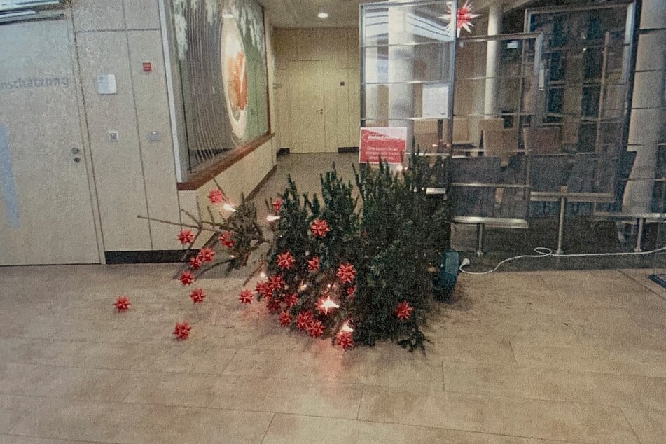 Selbst der Weihnachtsbaum, der den Patientenbereich in der Notaufnahme des Diakonissenkrankenhauses schmückte, fiel damals dem Wüterich zum Opfer.