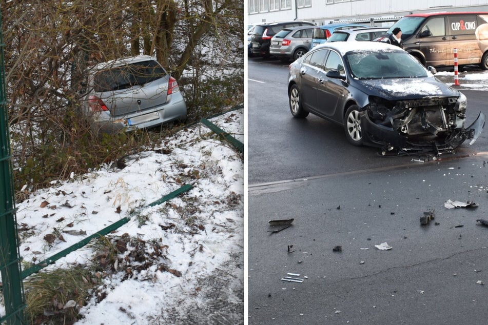Ankommendes Auto übersehen: Toyota durchbricht Zaun und landet im Graben