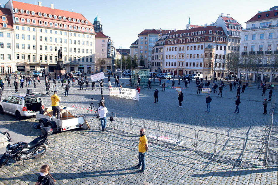 Kleine Demo, wenig Zuhörer.