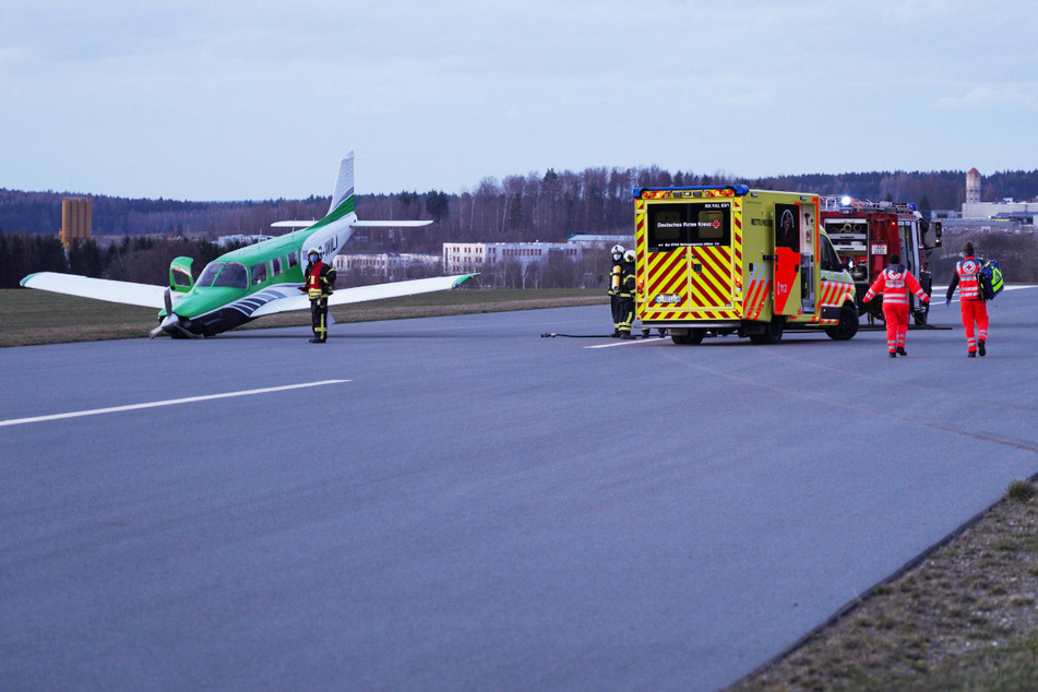 Eine Cessna musste am Freitag am Flughafen in Auerbach notlanden.