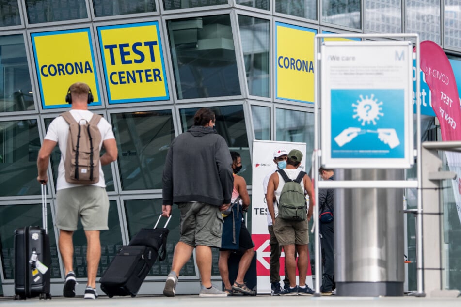 Das Corona-Testcenter am Flughafen München.