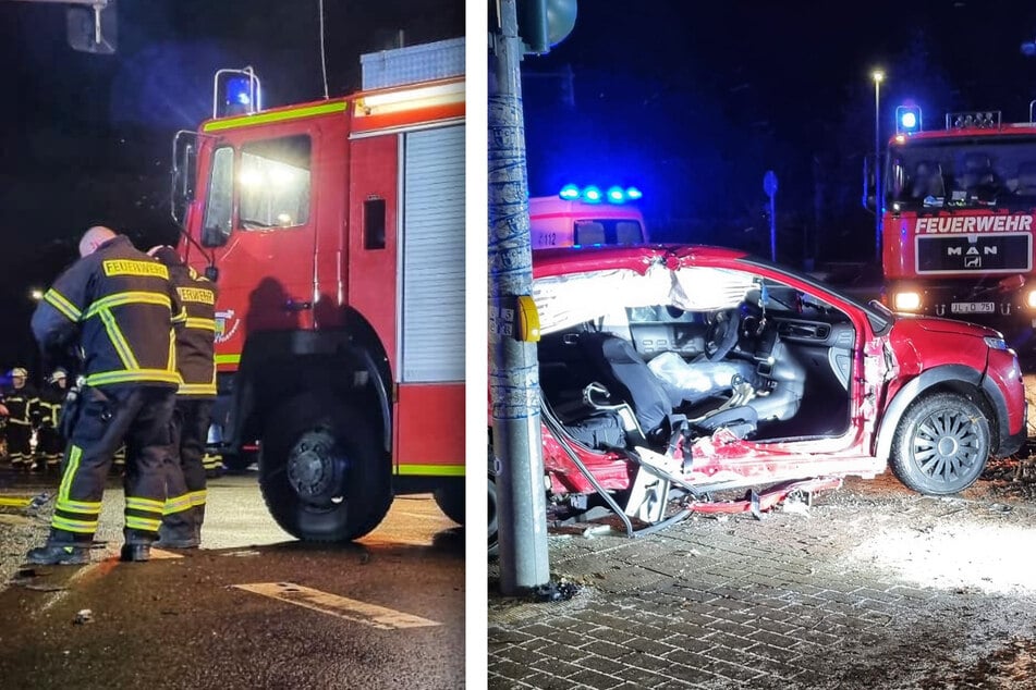 Betrunkener Mercedes-Fahrer (42) übersieht Stoppschild: Schwerverletzte im Auto eingeklemmt!
