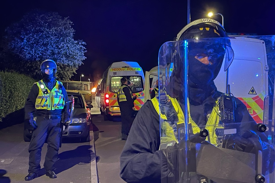 Die Polizei war zu Wochenbeginn in walisischen Cardiff im Dauereinsatz.