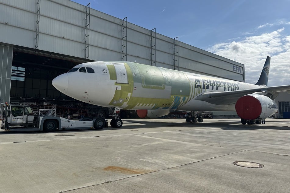 Die "EgyptAir"-Maschine mit dem Kennzeichen "SU-GCH" wurde bei den EFW einer Umrüstung unterzogen.