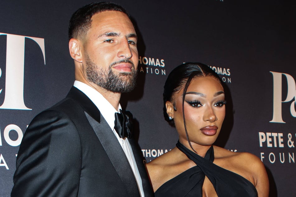 Megan Thee Stallion (r.) has confirmed her split from Klay Thompson after she seemingly accused him of cheating on her.