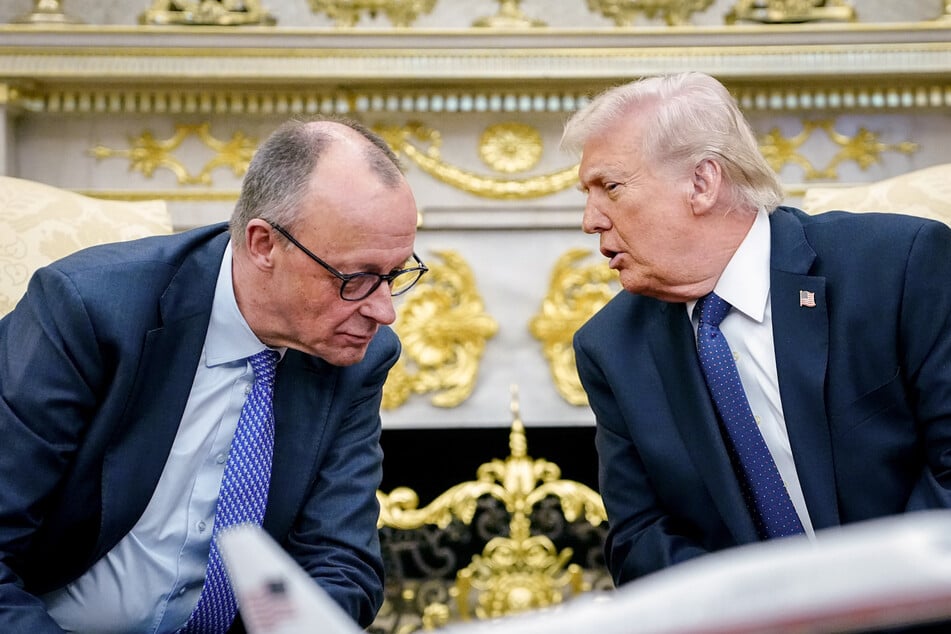 Der US-Präsident Donald Trump (79, r.) und Bundeskanzler Friedrich Merz (70, CDU).