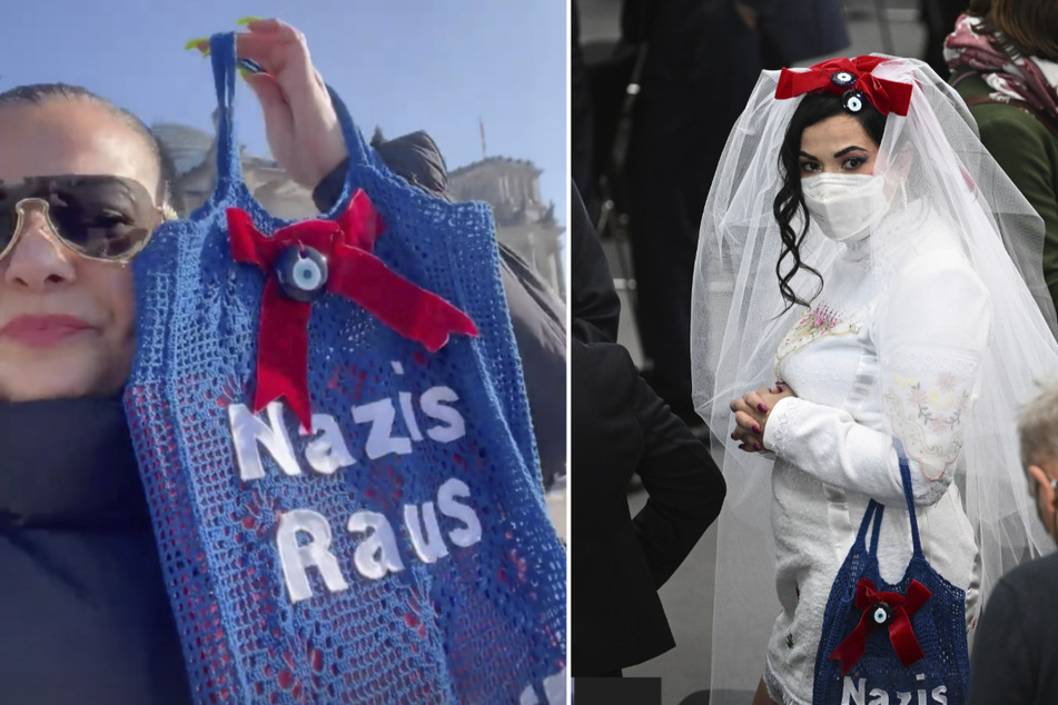 Verbotene "Nazis raus"-Tasche von Lady Bitch Ray zieht in den Bundestag: "Wo sie hingehört!"