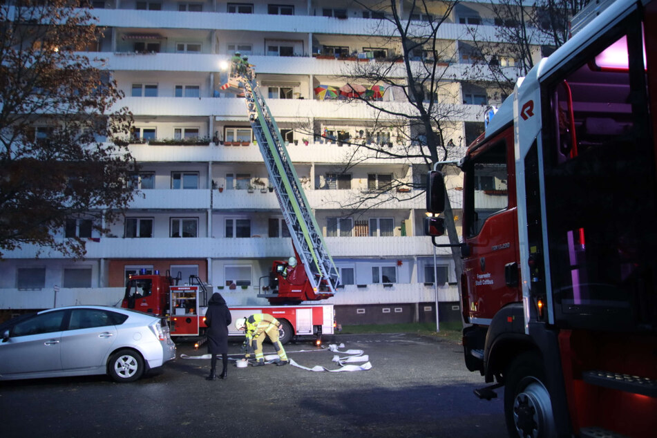 Die Bewohner mussten von der Feuerwehr aus dem Gebäude gerettet werden.