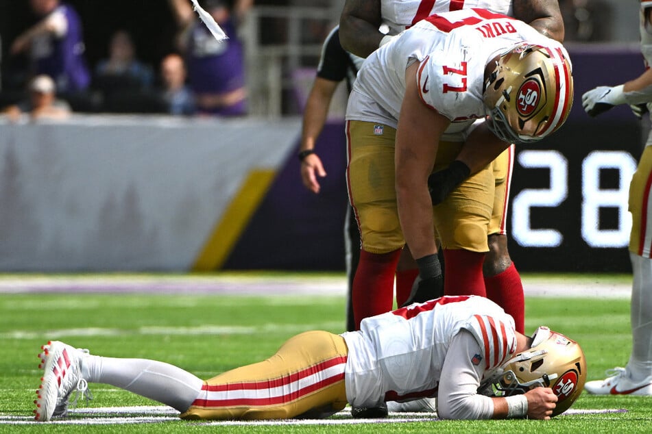 Devastated: The 49ers have not managed to win in Minnesota for more than 30 years. And that streak was not broken on Sunday either.