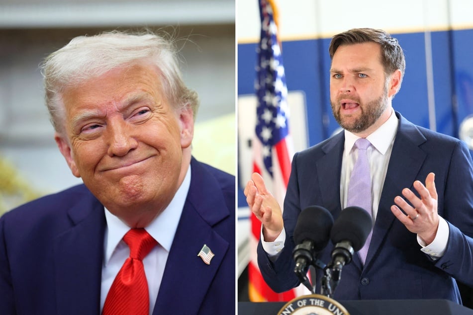 In a recent social media post, Vice President JD Vance (r.) argued that no US leader has "done more to save black lives" than President Donald Trump (l.)