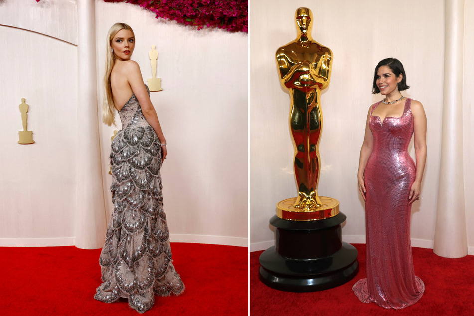 Anya Taylor-Joy (l.) and America Ferrera glittered on the red carpet at the 96th Academy Awards.