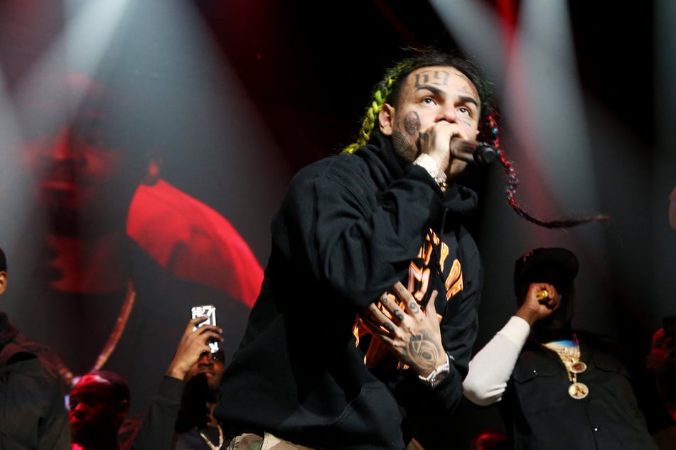 6ix9ine was reportedly punched by his girlfriend in a Miami nightclub (file photo).