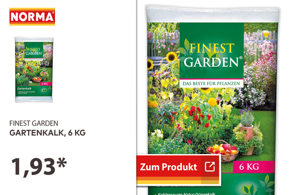 Finest Garden Gartenkalk für 1,93 Euro.