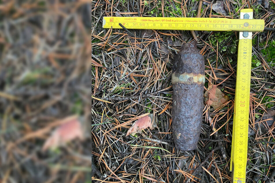 Diese russische Panzersprenggranate entdeckte ein junger Mann im Wald.