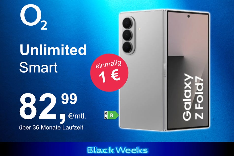 Das Samsung Galaxy Z Fold7 im o2 Mobile Unlimited Smart für einmalig 1 Euro.