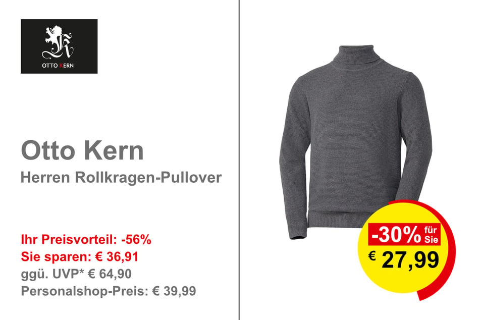 Otto Kern Herren Rollkragen-Pullover