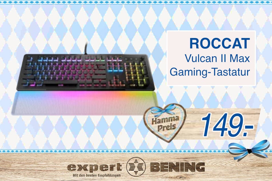 Roccat Gaming Tastatur Vulcan II Max für 149 Euro.