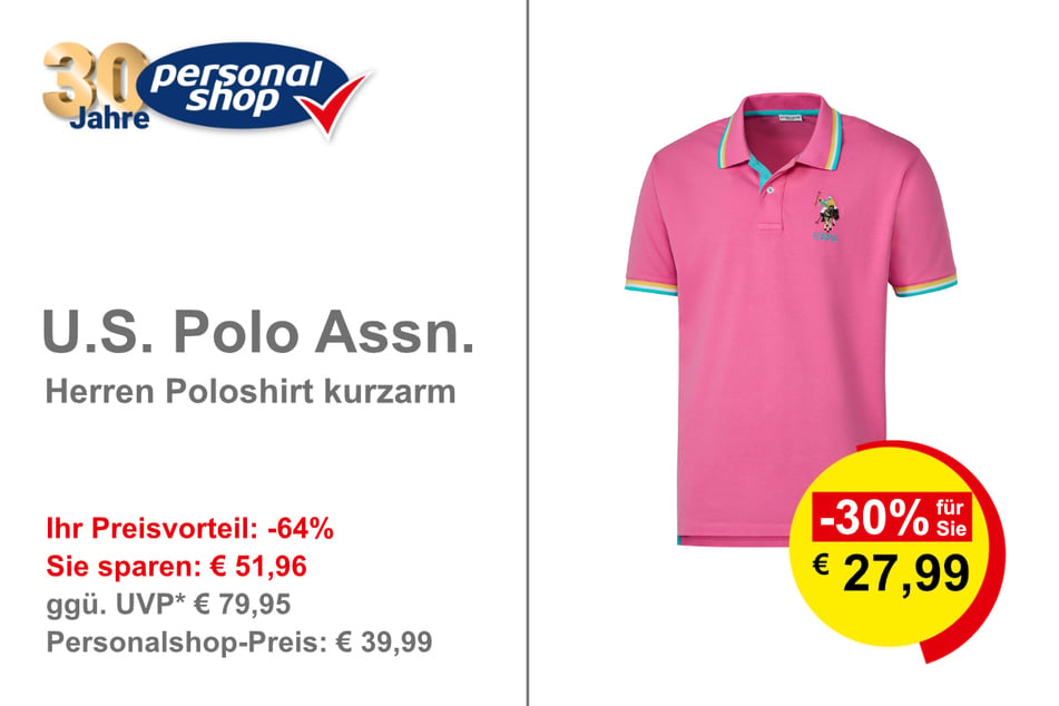 U.S. Polo Assn. Herren Poloshirt kurzarm