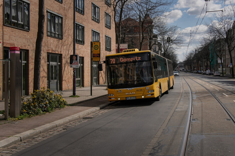 Den Hubertusplatz in Pieschen-Nord tangieren die Buslinien 70 und 80.