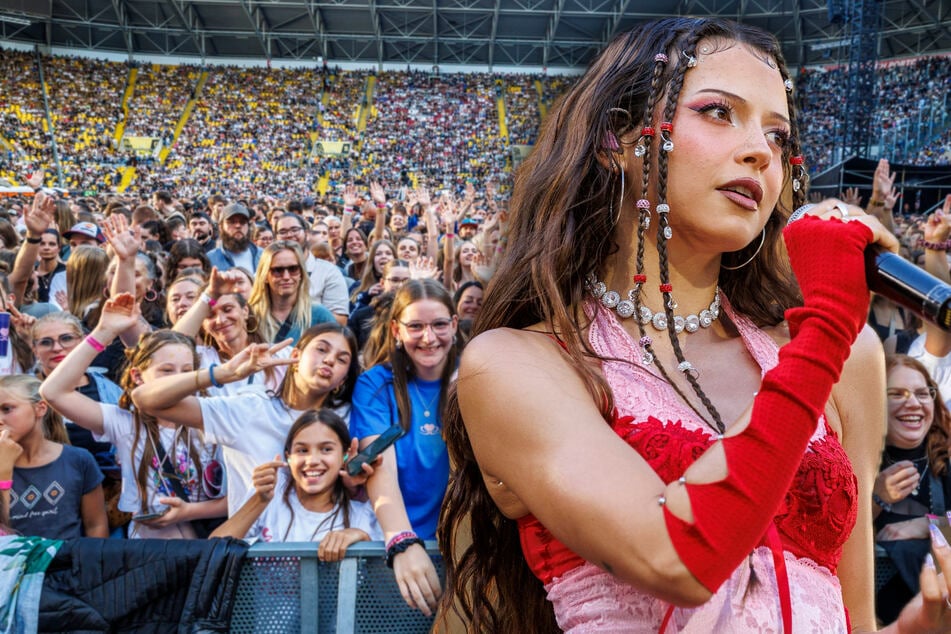 Dresden: Sie kämpft beim ersten Stadionkonzert mit den Tränen: Nina Chuba bringt 30.000 Fans in Dresden zum Beben