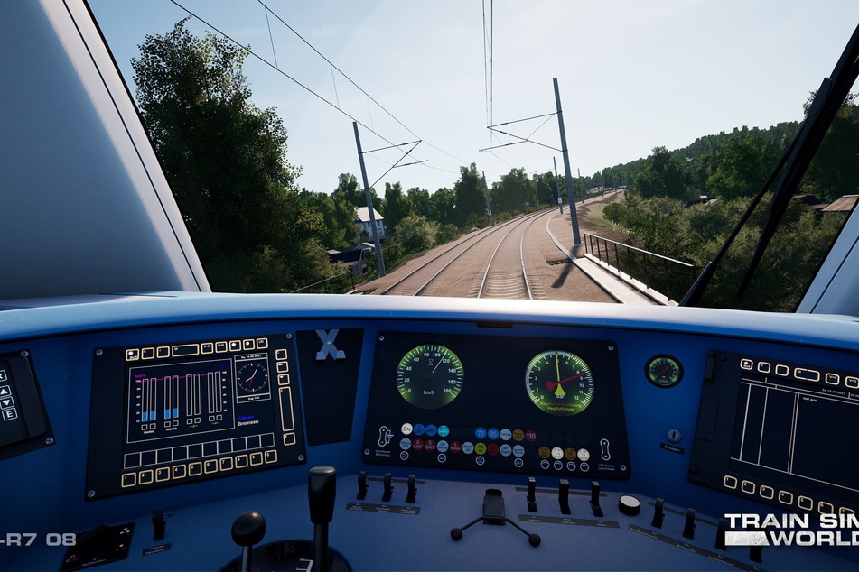 Der Spieler sitzt als Fahrer im Cockpit des Zuges und kann als virtueller Bahnfahrer den Zug steuern.