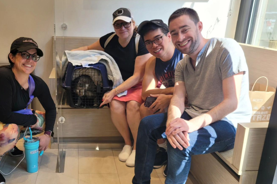 Leilas Helden: Diese New Yorker Nachbarn retteten die Katze. Ben (2.v.r.) will sie sogar adoptieren!