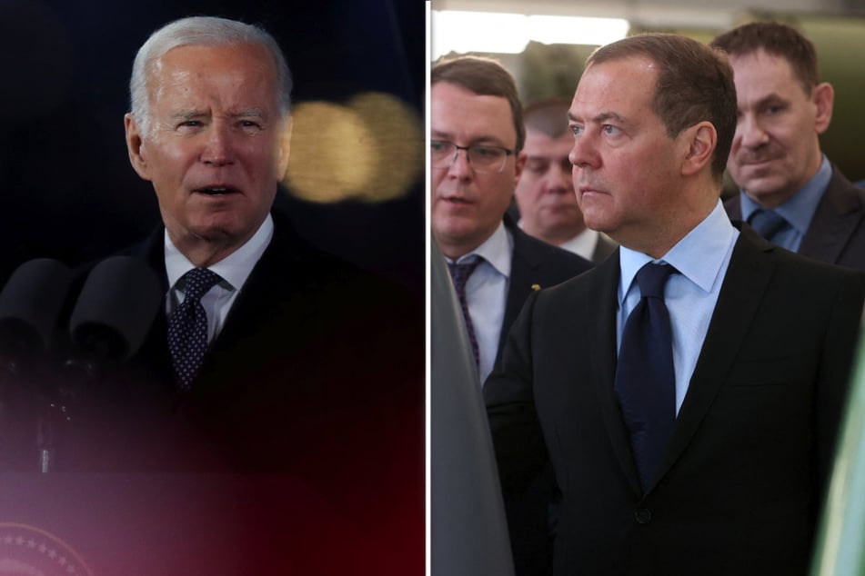 Former Russian president Dmitry Medvedev slammed US President Joe Biden for addressing the Russian people in his speech from Poland.