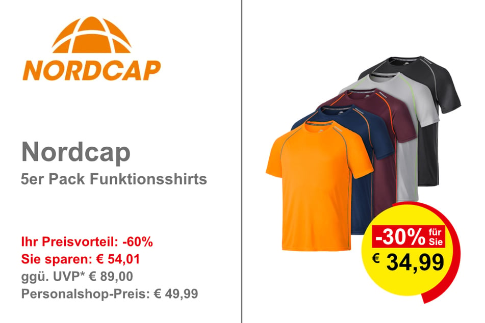 Nordcap 5er Pack Funktionsshirts